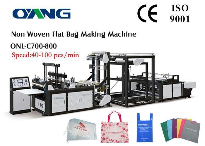 90 Pcs / Min Non Woven Fabric Bag Making Machine With 9 Motors