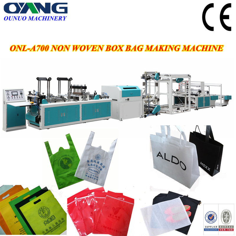 Recycled D-cut Bag Automatic Non Woven Bag Making Machine With Auto Pneumatic Punching Device