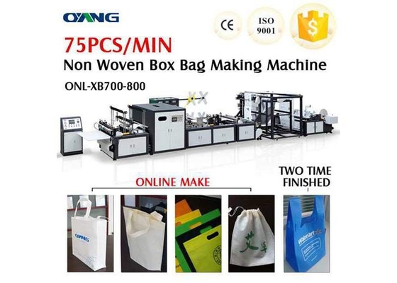 Full Auto Non Woven Fabric Bag Making Machine 18kw Power One Year Warranty