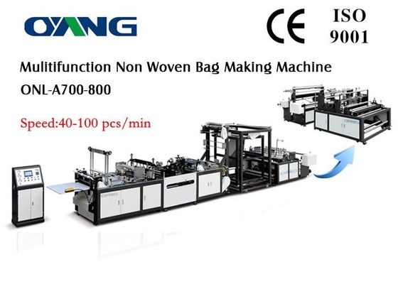 Eco Recycled Automatic Non Woven Bag Making Machine , Carry Bags Manufacturing Machines