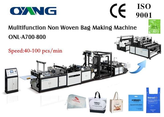 Ultrasonic Sealing Non Woven Bags Manufacturing Machine For D Cut / T Shirt / Handle Bag