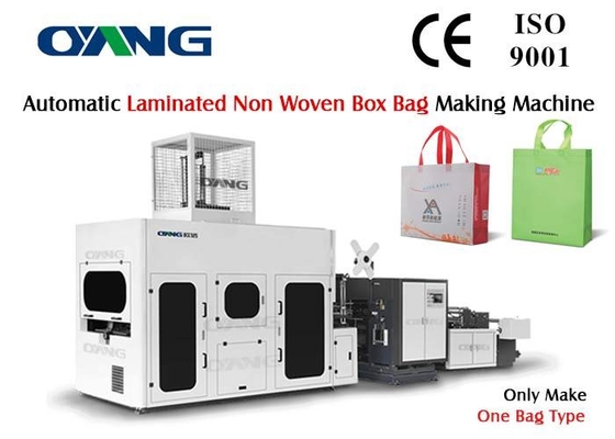 3 Phase 380v  Laminated PP Non Woven Box Bag Making Machine High Output 25-35pcs / min