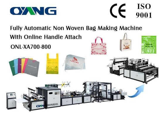 High Output Automatic Non Woven Bag Making Machine With Zipper Function