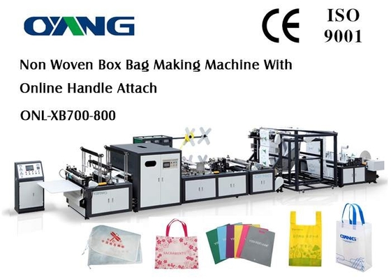 Multi Function Auto Non Woven Box Bag Making Machine With Handle Fix Device