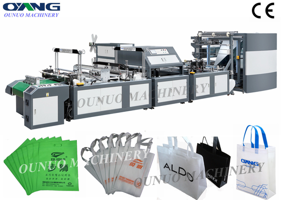 PLC Control Automatic Non Woven Bag Making Machine For Non Woven Handle Bag 75pcs / min