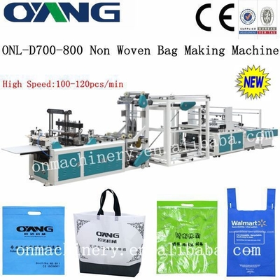 ultrasonic sealing automatic non woven box bag making machine / machinery