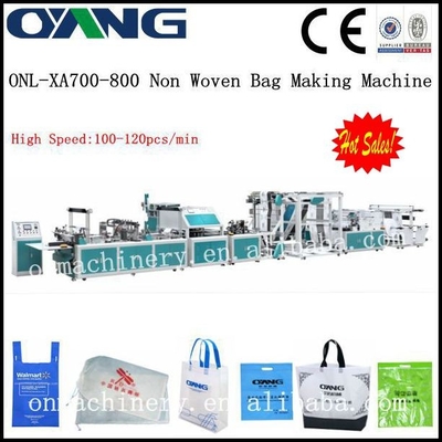 High Speed CE Standard Automatic Non-woven Bag Making Machine / Equipment For Drawstring Bag