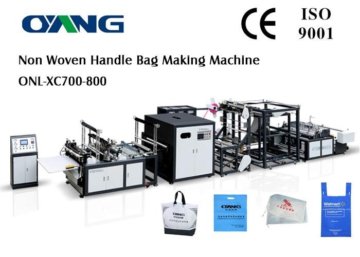 Low Noise Fully Automatic Non Woven Bag Making Machine With Handle Attach