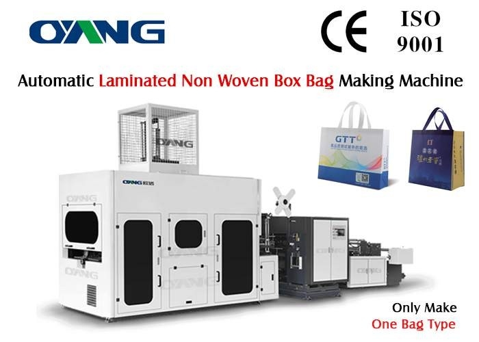 Eco - friendly Laminated Non Woven Box Bag Making Machine With Loop Handle