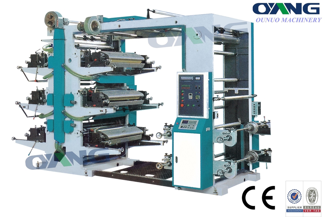 non woven fabric flexographic printing machine for plastic films / paper roll