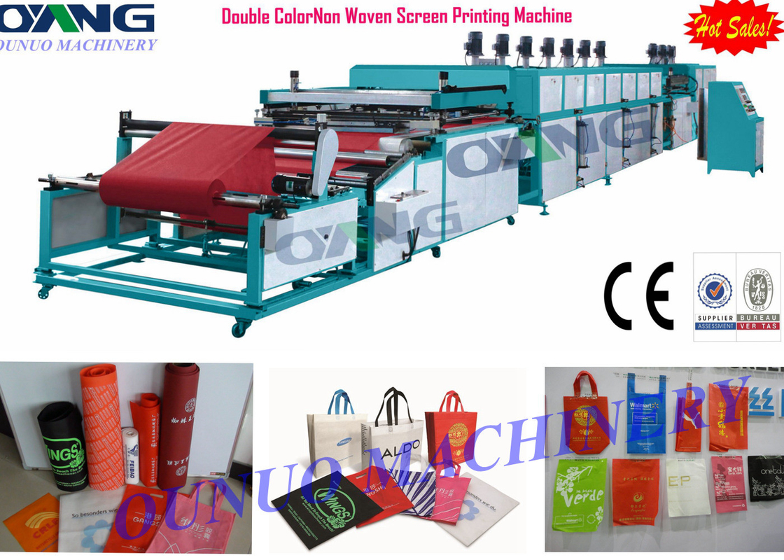 Automatic roll to roll Non Woven Screen Printing Machine drying - collecting