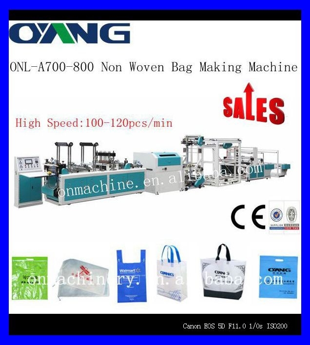 CE Standard Full Automatic Non Woven Bag Making Machine / Equipment For Drawstring Bag