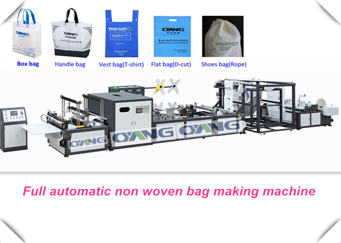 loop handle non woven bag making machine sealing pp for t shirt bag / d cut bag